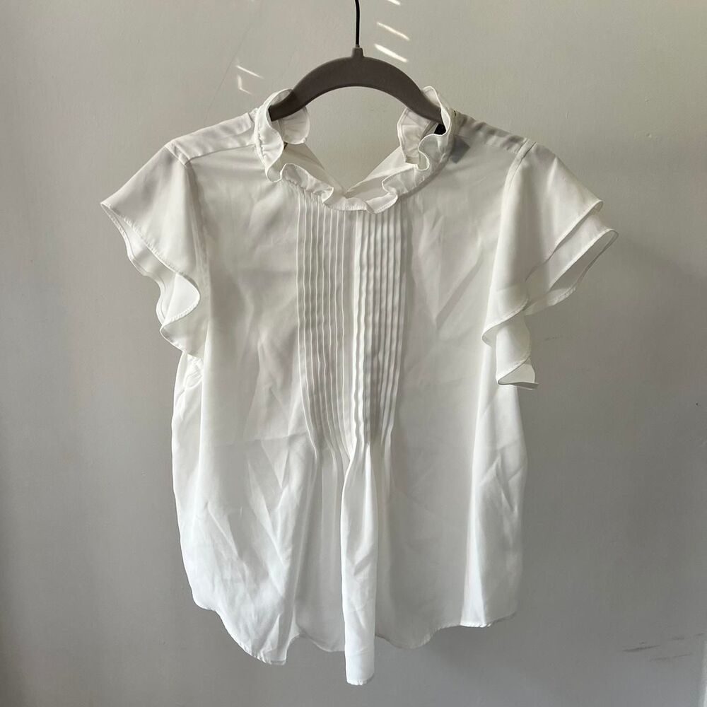 Forever-21 Women's White Blouse